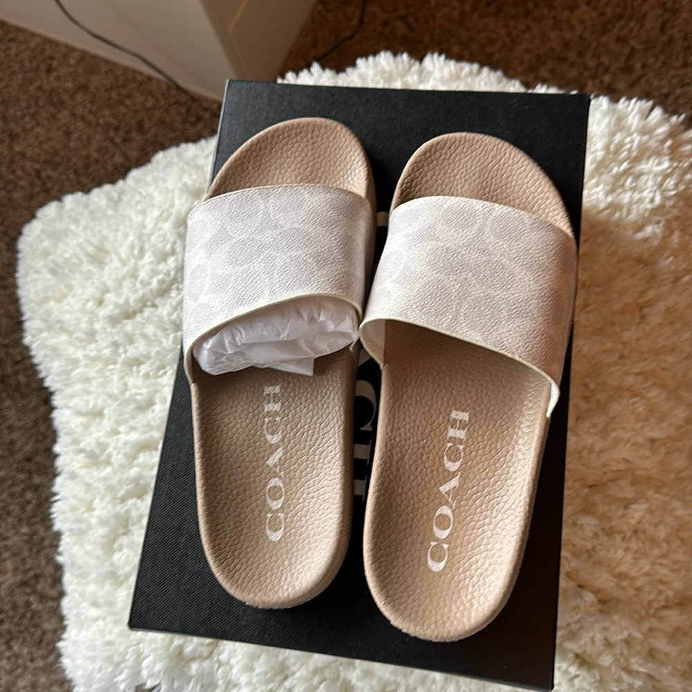 COACH Slides-size 8-white